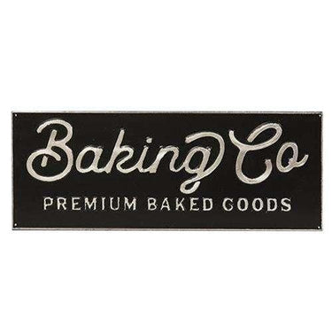 Black and Galvanized Metal Baking Co Sign - The Fox Decor